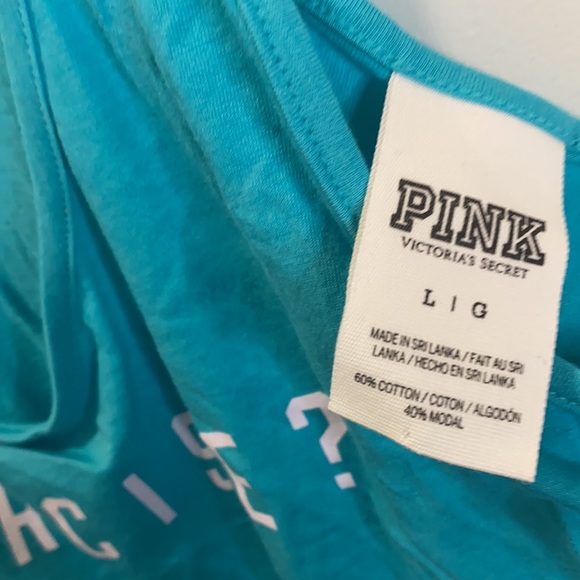 PINK teal tank top - Picture 3 of 3